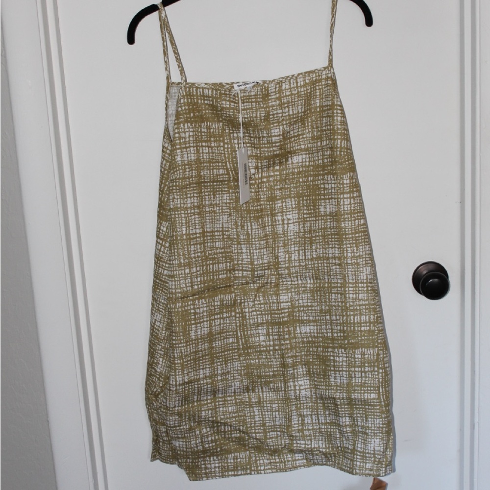 Reformation Burlap and White Linen Dress